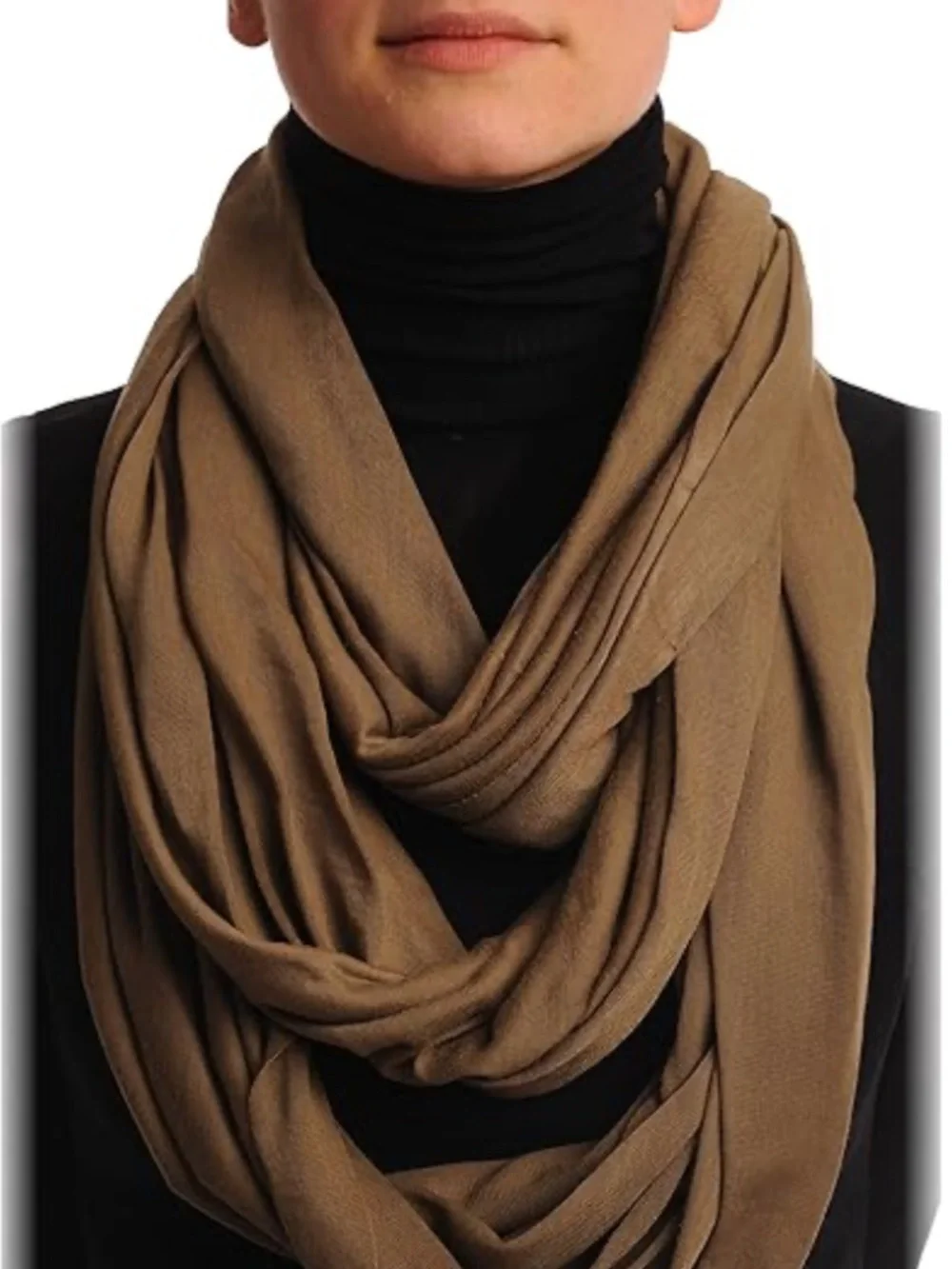 ASOS Brown Ribbed Infinity Scarf - Picture 3 of 5